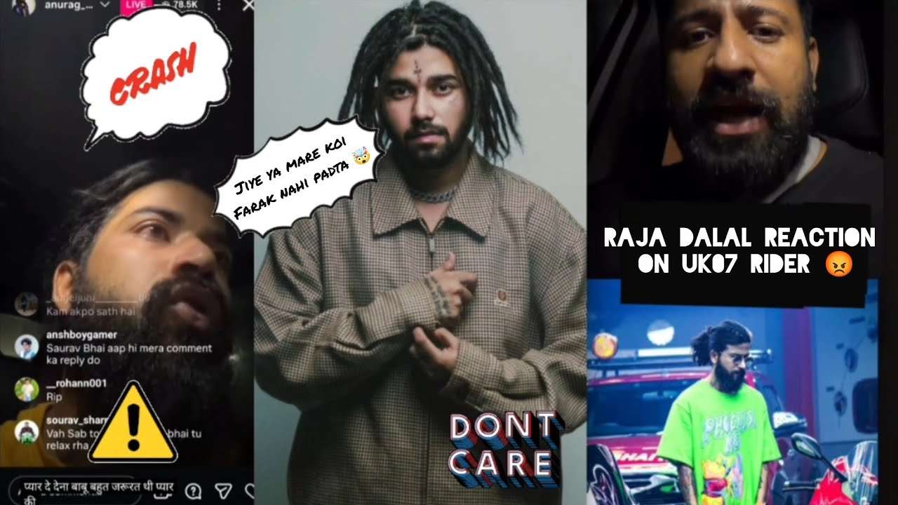 UK07 rider live crash 🤯⚠️ | Kalam Ink reaction 😱 | Rajat dalal on UK07 rider 