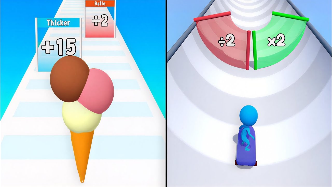 Ice Cream Rush vs Skate Master - Max Levels Unlocked Speedrun Gameplay
