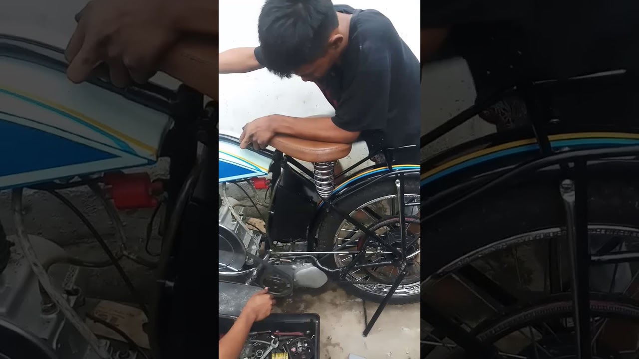 Finishing perakitn custom sepeda motor Antik PART_III. #ROUNTANK-1914# KONDISI 100% GAYSS..