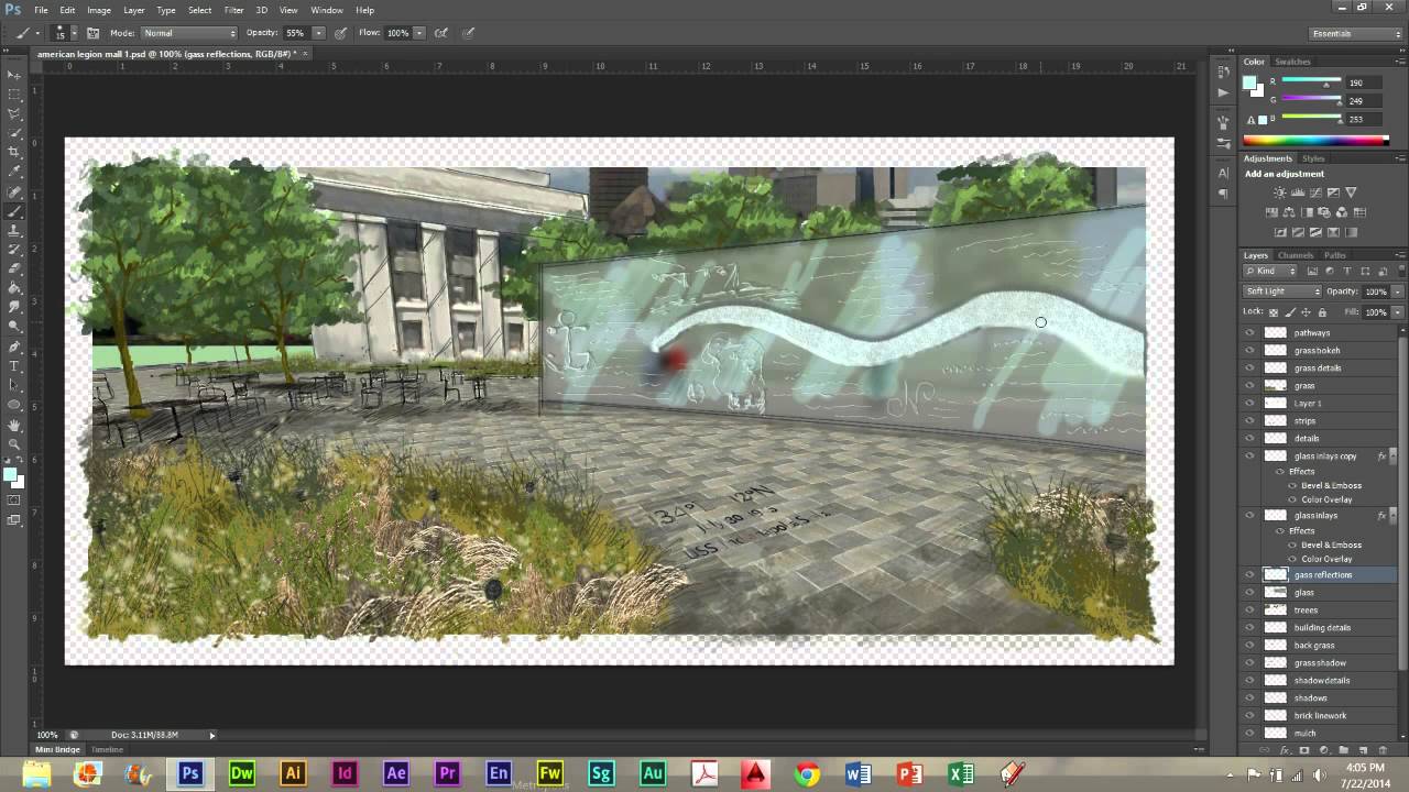 Perspective Rendering for Landscape Architecture: Photoshop Workflow