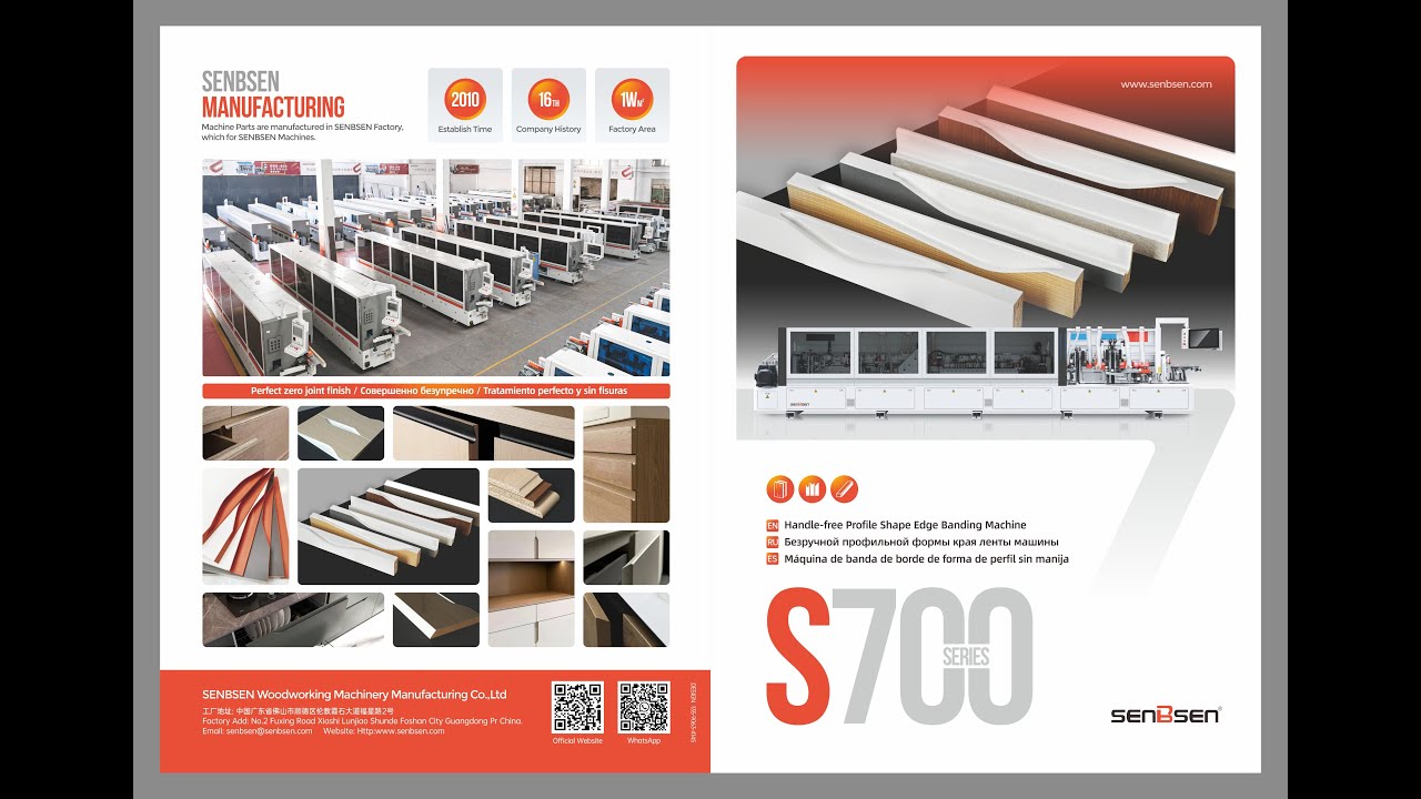 Handle free soft forming profile shapes edge banding machine