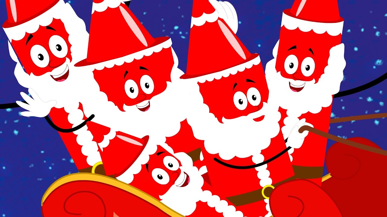 five fat santas | christmas | nursery rhymes | kids songs | baby rhymes