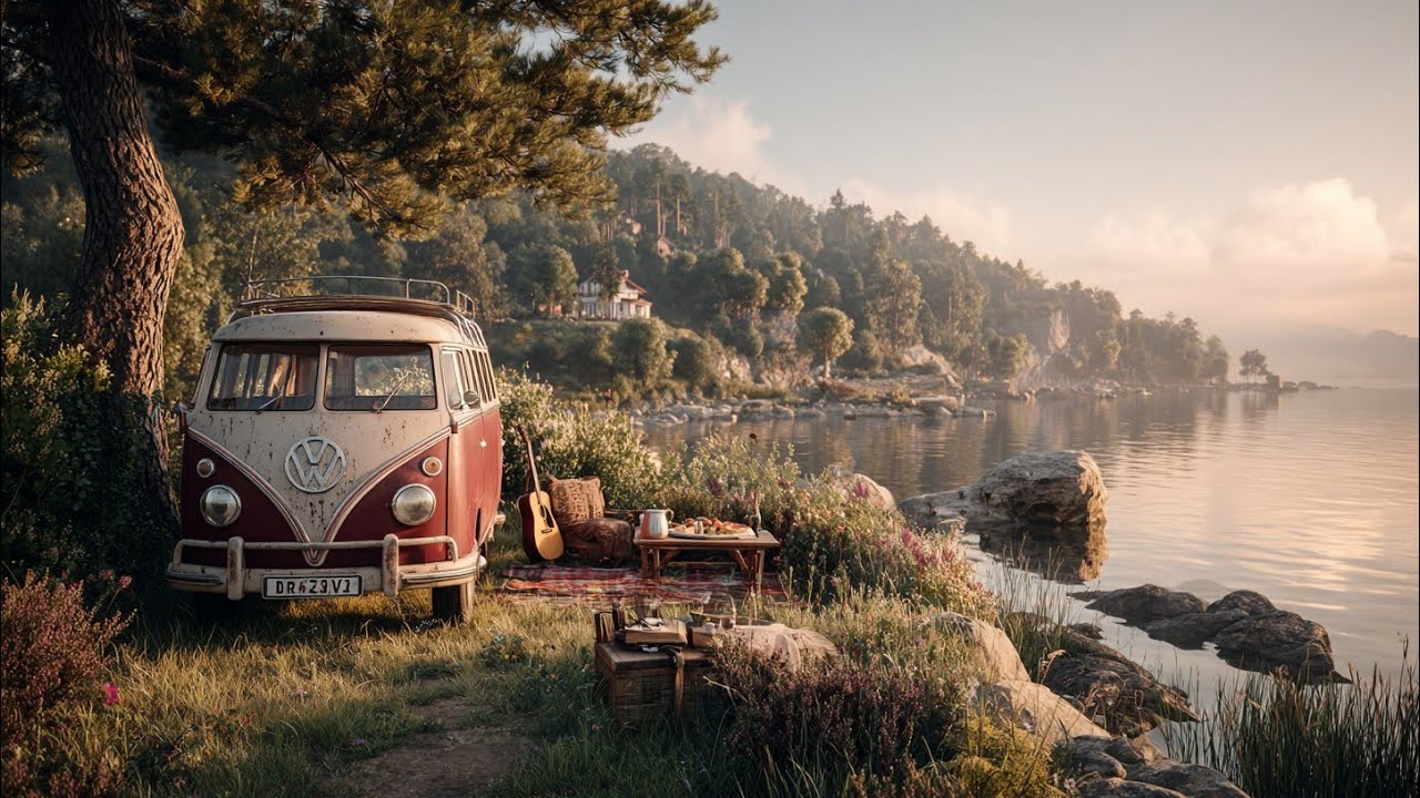 Peaceful Indie Folk Acoustic | Outdoor Music for Calm Road Trips
