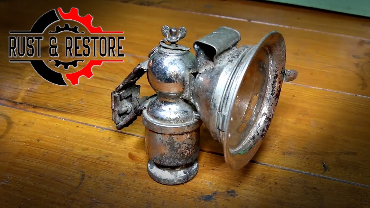 Restoration of an antique carbide lamp [ASMR]
