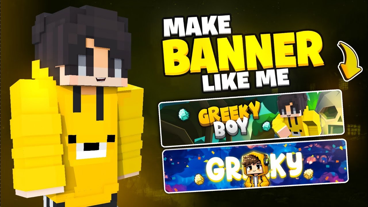 How To Make Attractive Minecraft Gaming Banner🤩 in Just 5 Minutes🔥(Easy & Attractive)