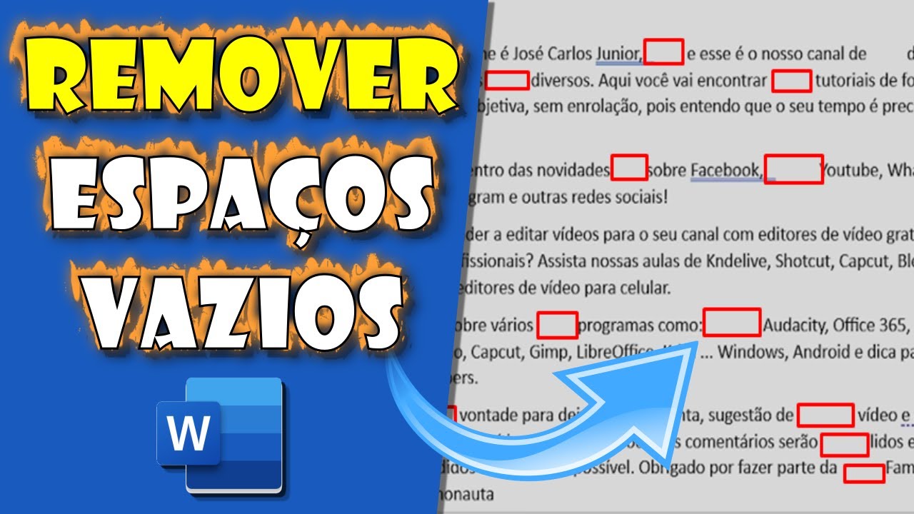 Como REMOVER ESPAÇOS VAZIOS entre o TEXTO no Word