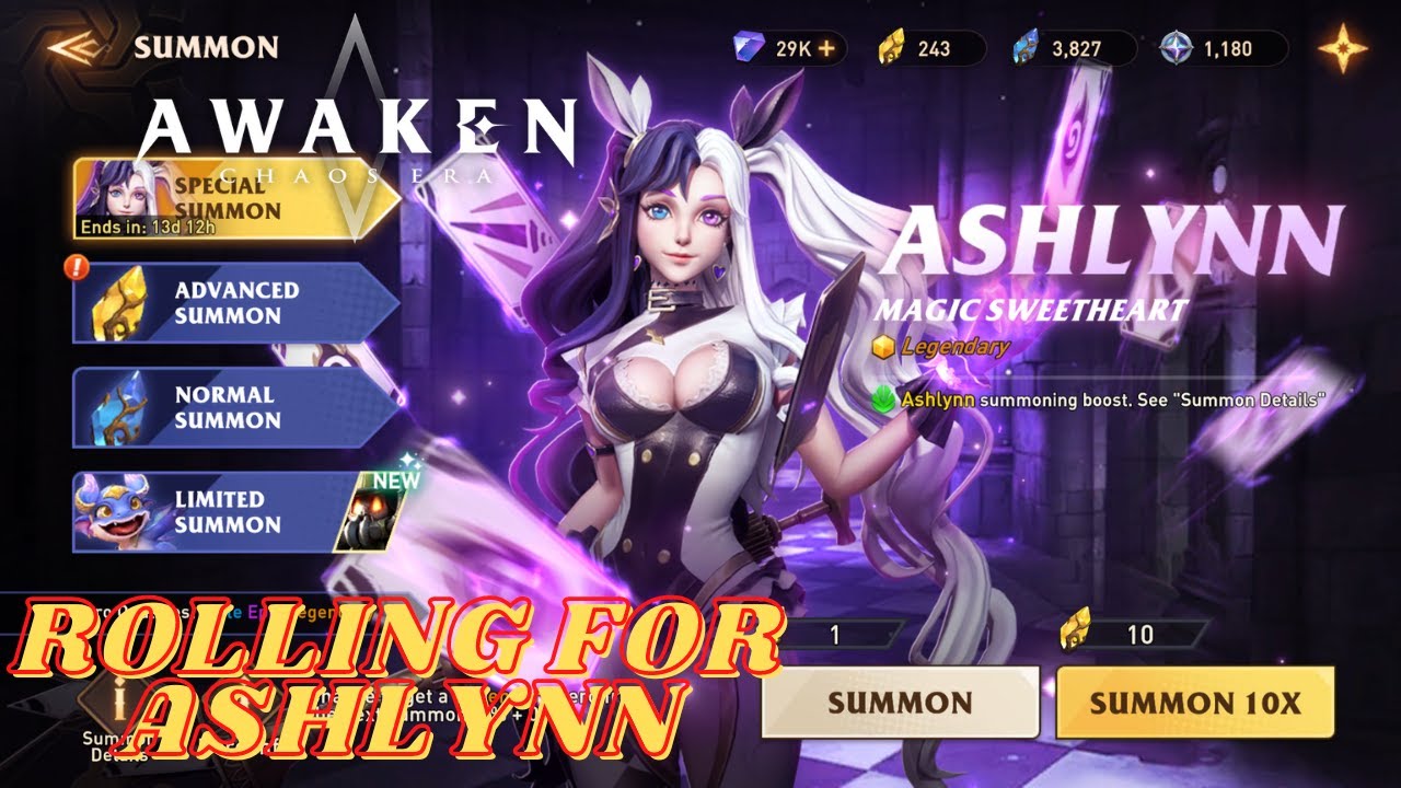 Awaken Chaos Era - 5 FREE CODES + Rolling for Ashlynn (Over 200 Shards)