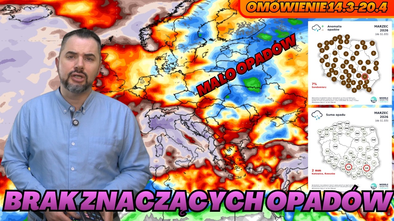 Prognozy opadów na marzec i kwiecień. Kolejne blokady Atlantyku. Omówienie.