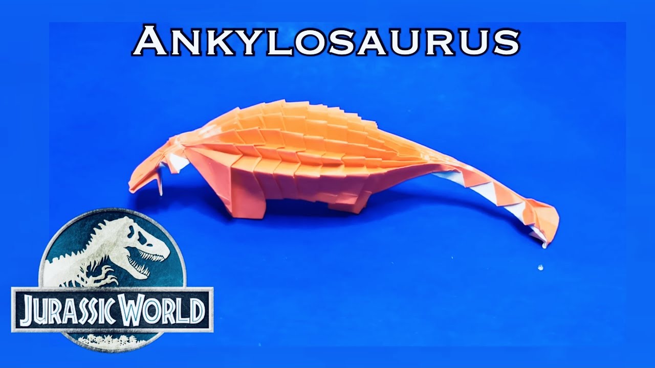 How to make origami dinosaur ankylosaurus tutorial