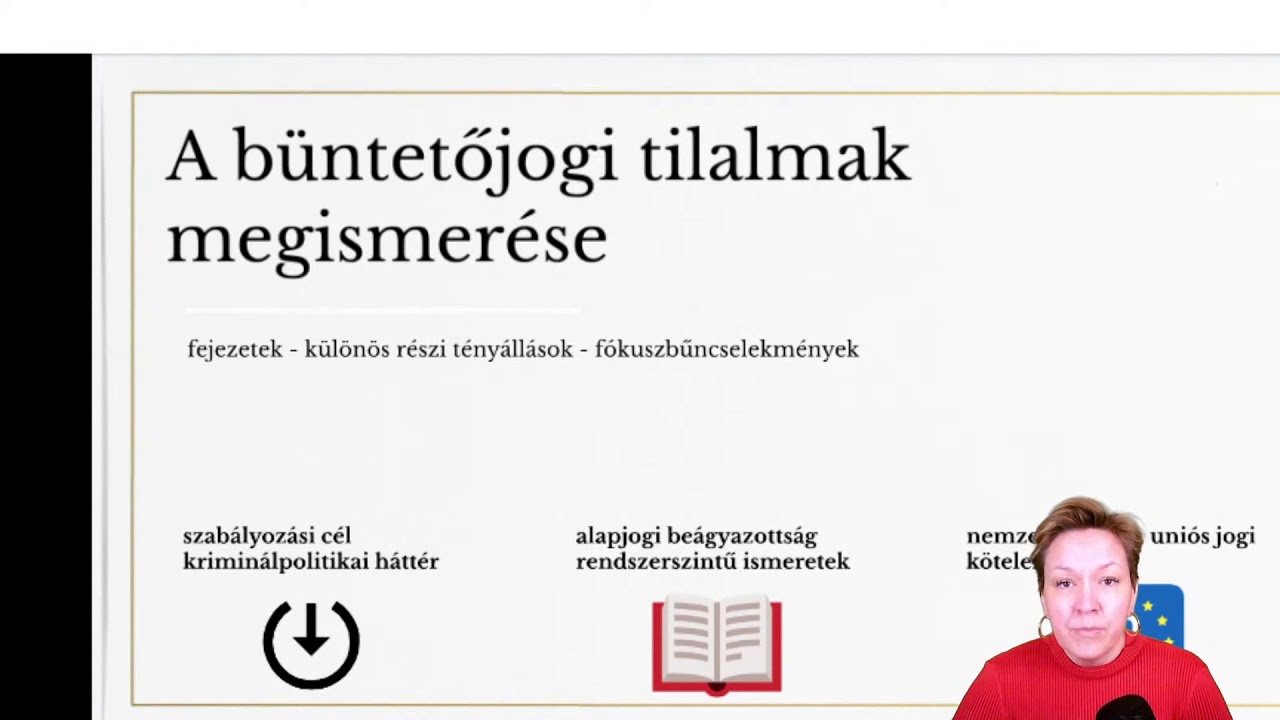 Bűnügyi Tudományok Intézete SZTE élő közvetítése - BJ KR I - 1. EA