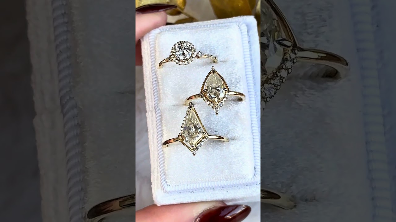 Three white diamond, all distinct designs. Eliana, Lindsey, or Serein. Which one would you choose?