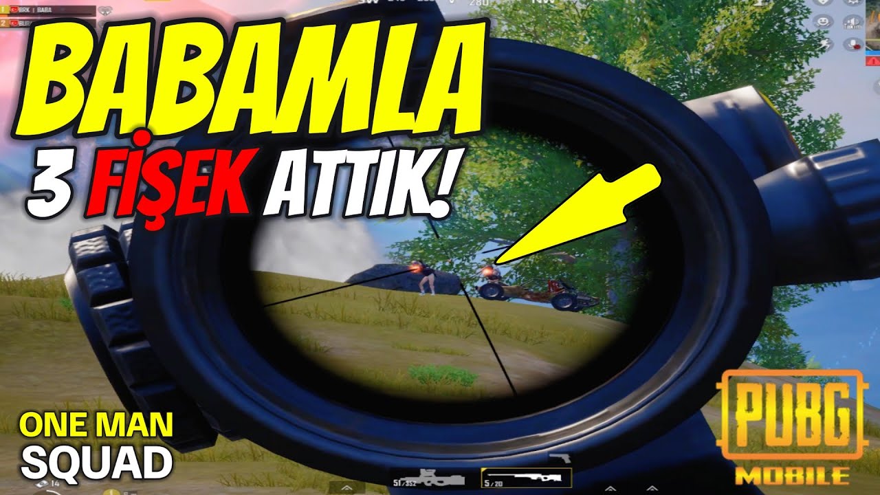 BABAMLA 3 FİŞEK ATTIK ! BURAK GAME SOLO SQUAD PUBG MOBİLE