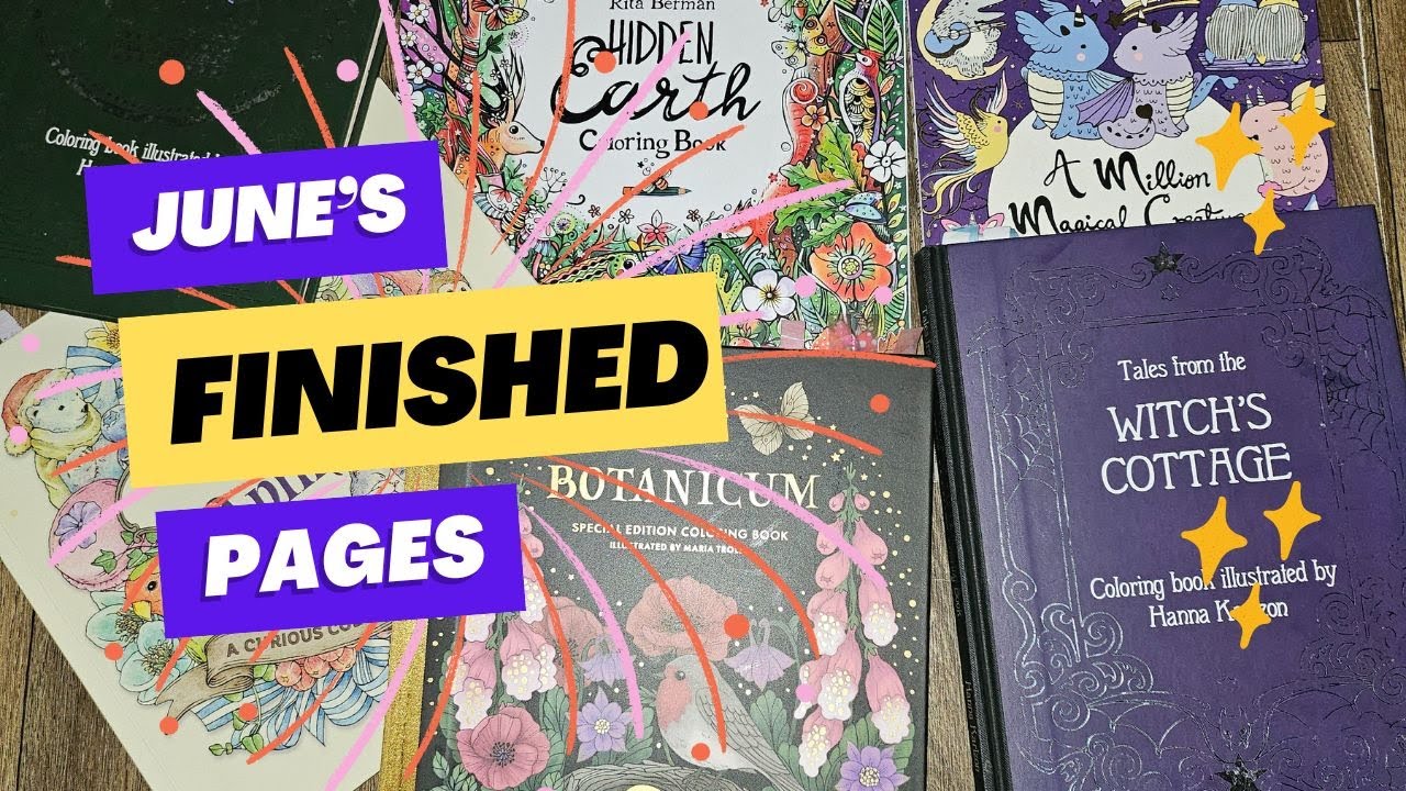 June's Completed Pages! #finishedcoloringpages