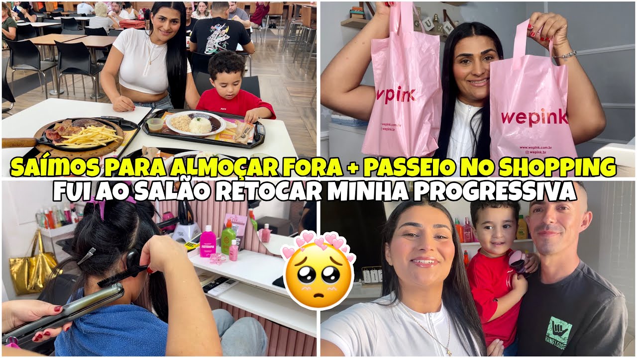 SAÍMOS PARA ALMOÇAR FORA/ PASSEIO NO SHOPPING/ FUI AO SALÃO ARRUMAR OS CABELOS/ TAPA NO VISUAL😱🥰