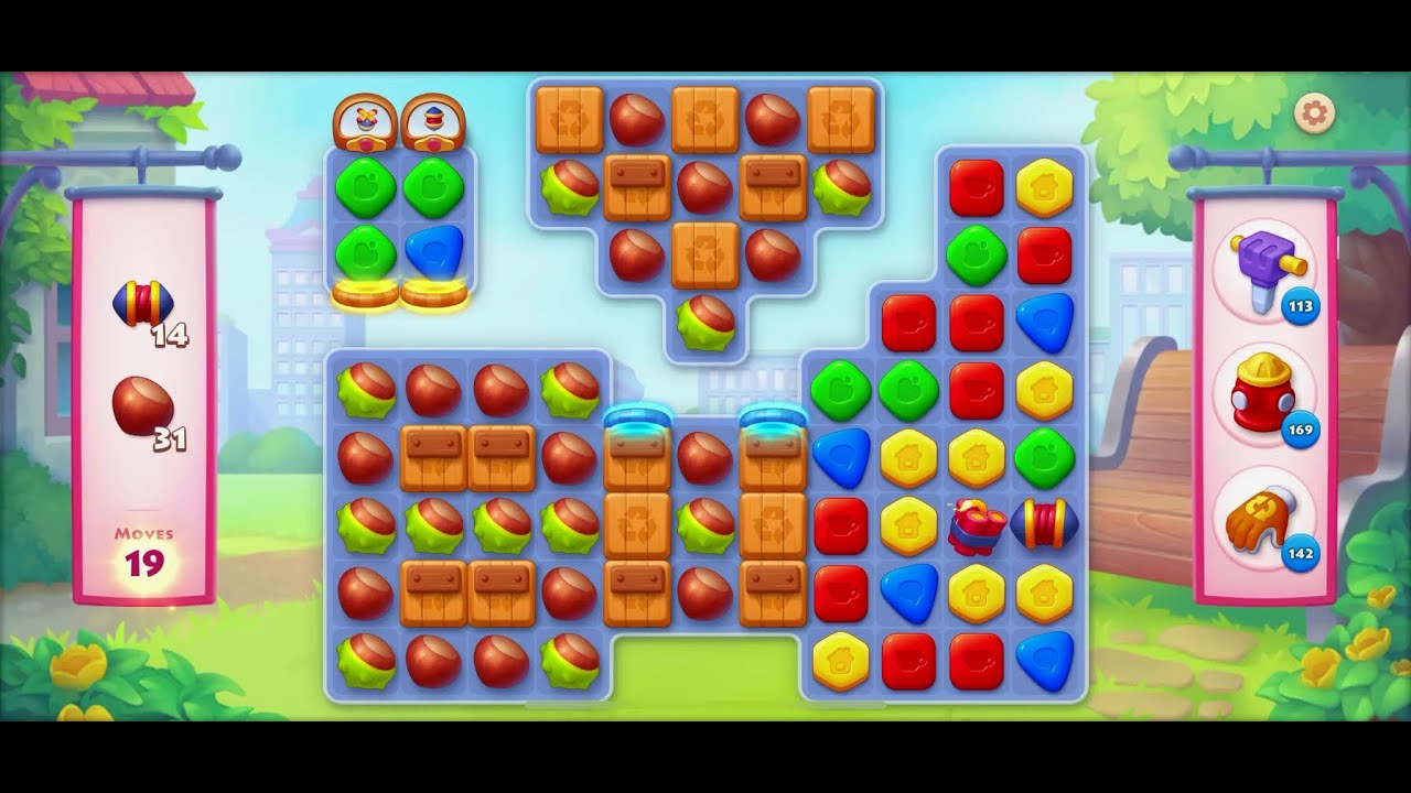 TOWNSHIP   Colorful Puzzle  Match -3  game level # 2134