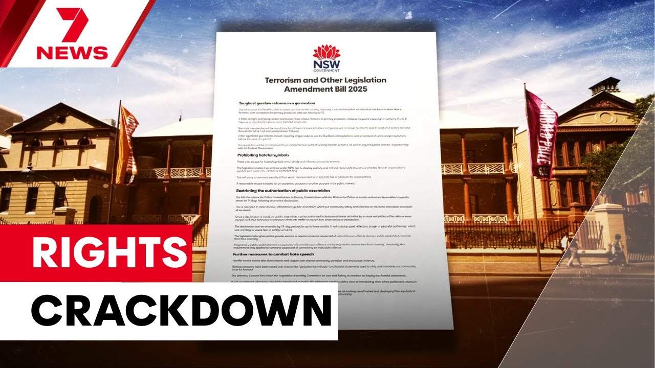 Controversial crackdown on protests and guns becomes law in NSW after Bondi terror attack | 7NEWS