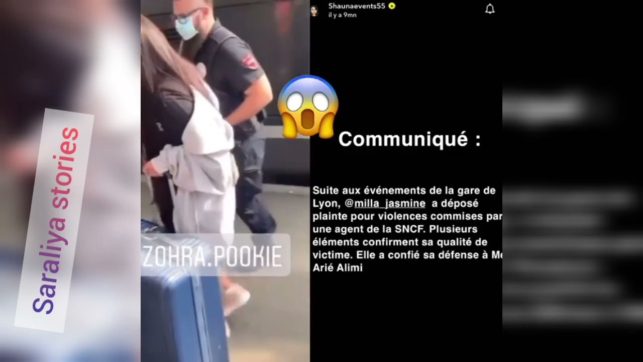 je suis choqu&eacute;e Milla jassmine qui se fait embarquer par la police &Agrave; Paris