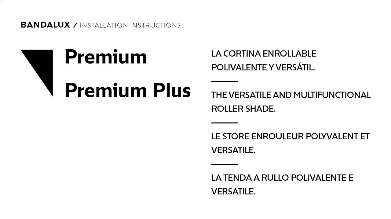 Premium / Premium Plus - Installation instructions | Bandalux