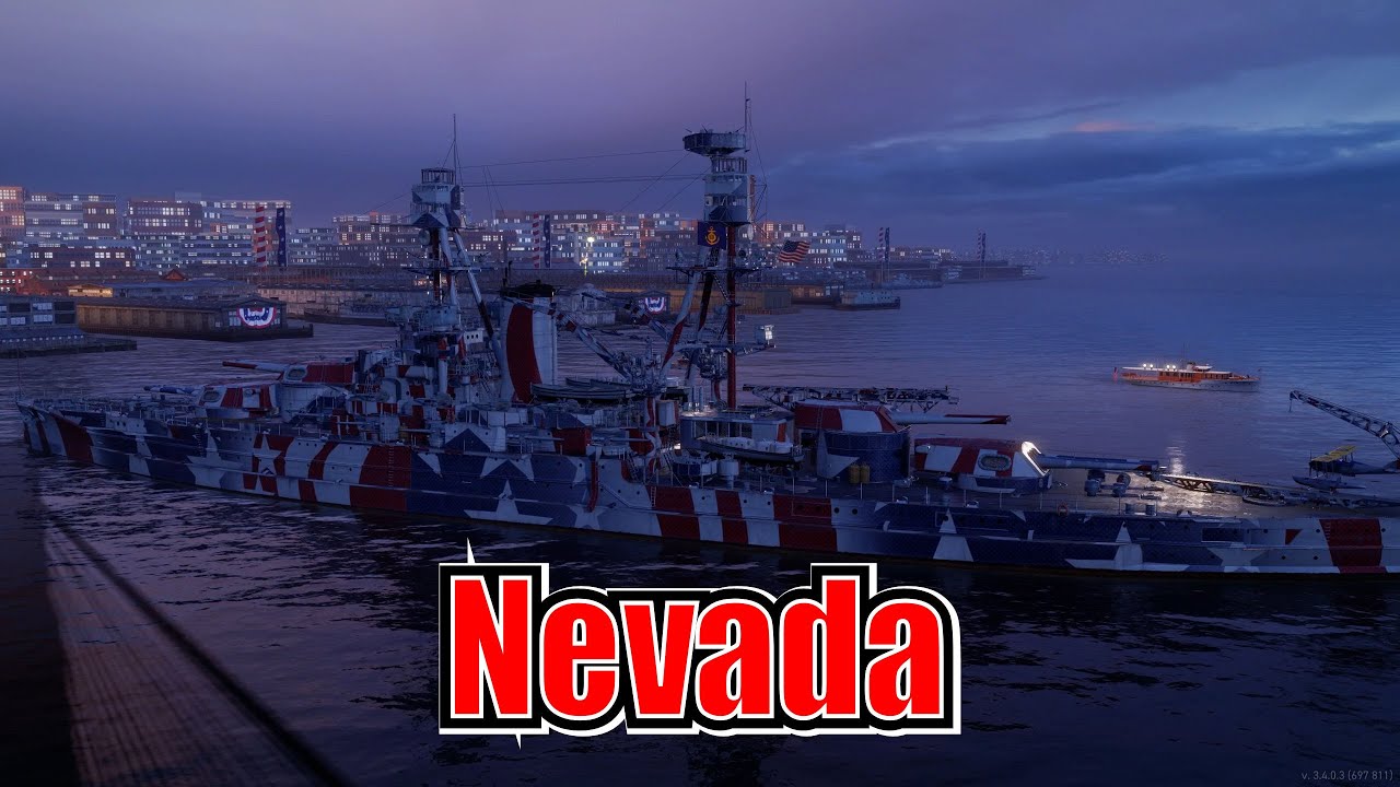 Meet The Nevada! Tier 4 US Battleship (World of Warships Legends Xbox Series X) 4k