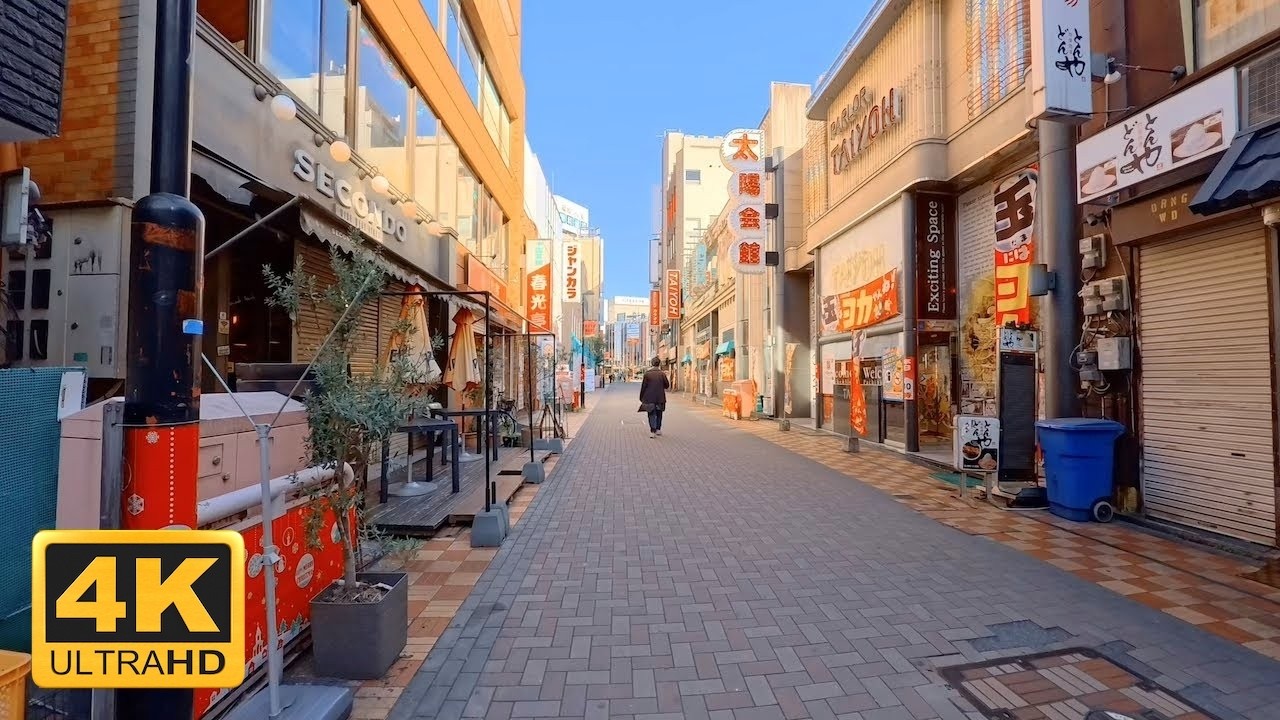 Ichibangai Shopping Street Walk in Kurume, Japan