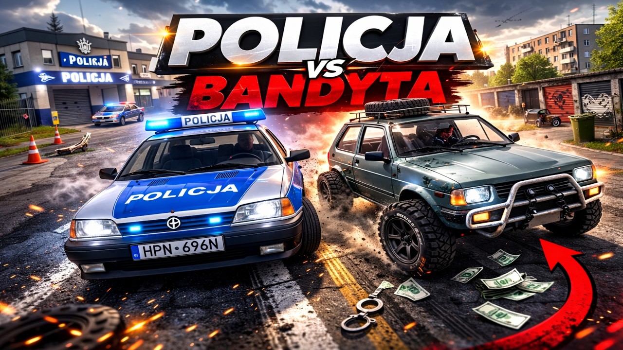 FIAT 125p vs POLONEZ - POLICJA vs BANDYTA
