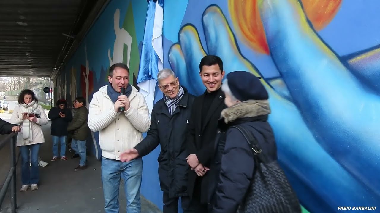 Inaugurazione del murale olimpico di Boris Veliz a Sesto S.Giovanni
