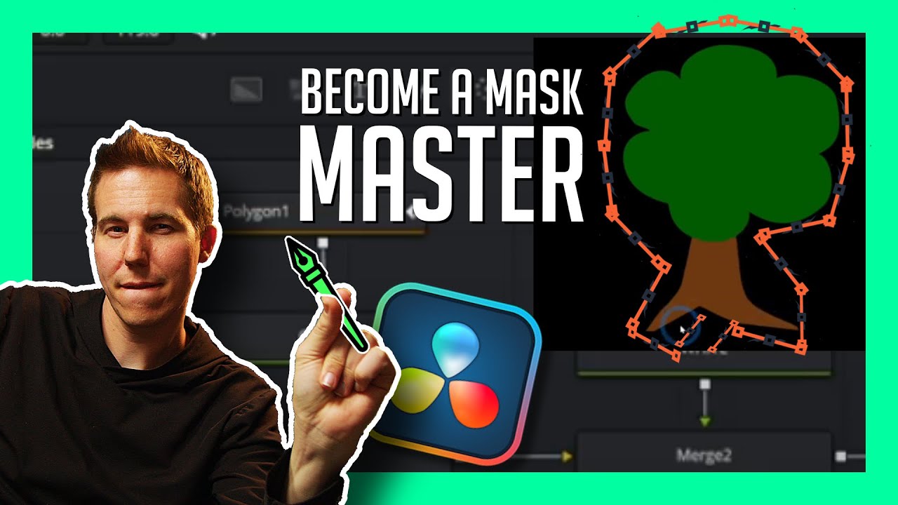 Как рисовать маски и полилинии в DaVinci Resolve — используйте инструмент «Перо» как настоящий ма...