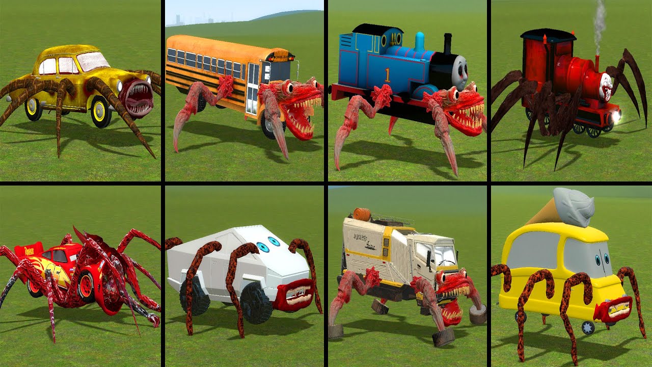 NEW CAR MONSTER: CAR EATER, SCHOOL BUS EATER, TRAIN EATER, CHOO CHOO CHARLES, MCC QUEEN IN GMOD!!