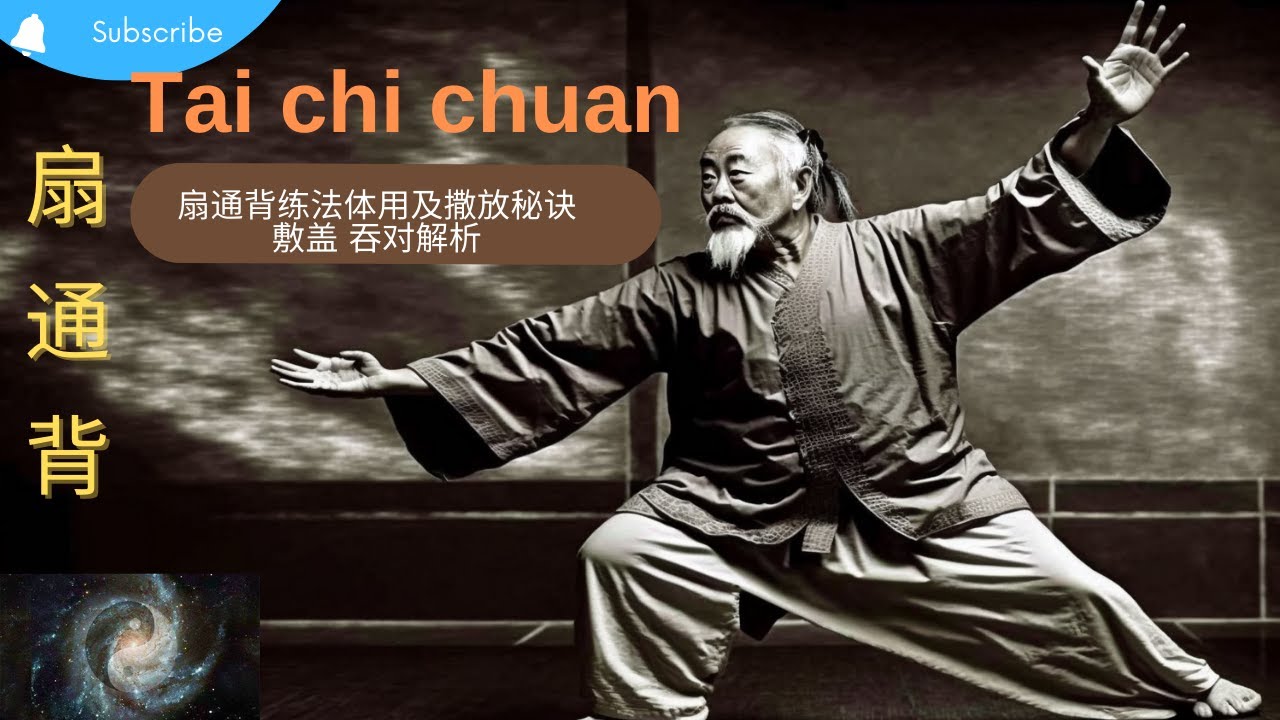 太极拳扇通背练法体用，两臂的气场及太极撒放秘诀解析 Analysis of Tai Chi chuan technique for promoting body energy flow