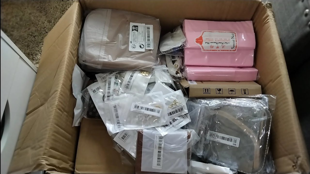 Unboxing SheIn Variety Haul PT 8a Affordable Nail Charms, Jewelry, Purses & Etc 