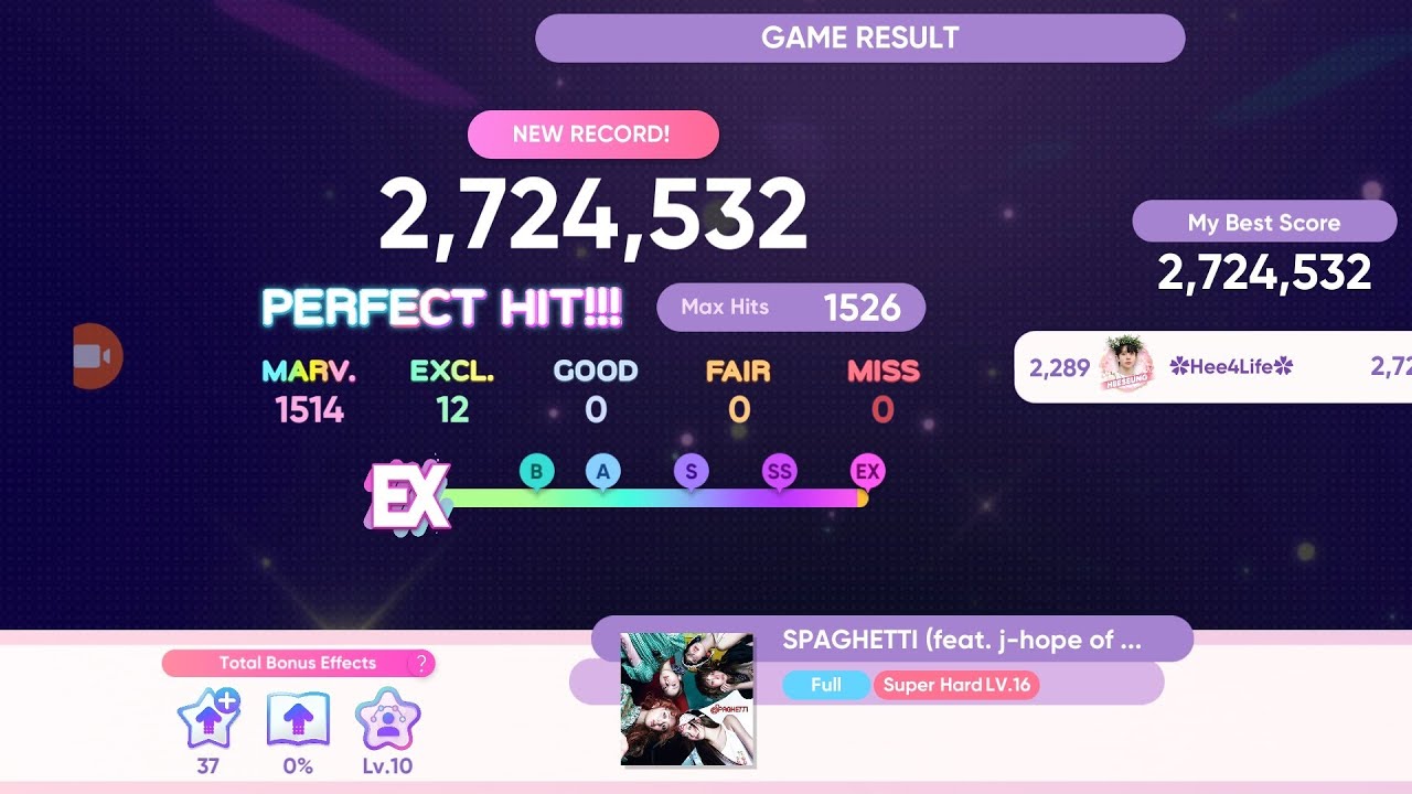 [Rhythm Hive] LE SSERAFIM - SPAGHETTI (feat. j-hope of BTS) (super hard on full version) (all exc)