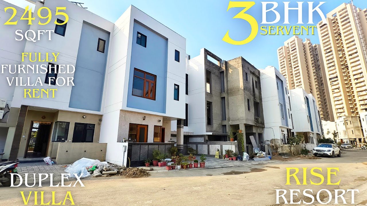 RISE RESORT मैं 2495 sqft का Fully furnished 3 BHk + servant Villa for rent