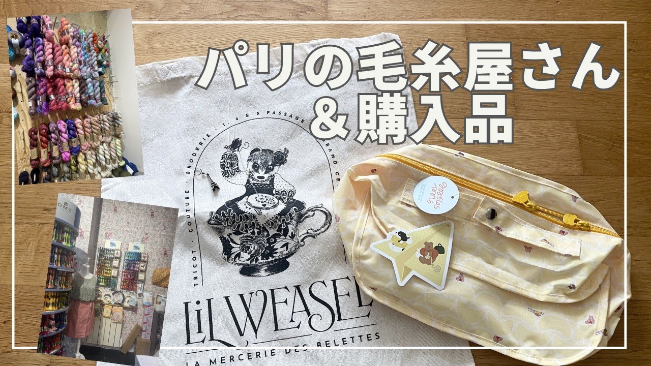 【編み物Vlog】最近の出来事/購入品/パリの毛糸屋さん/死にかけた話