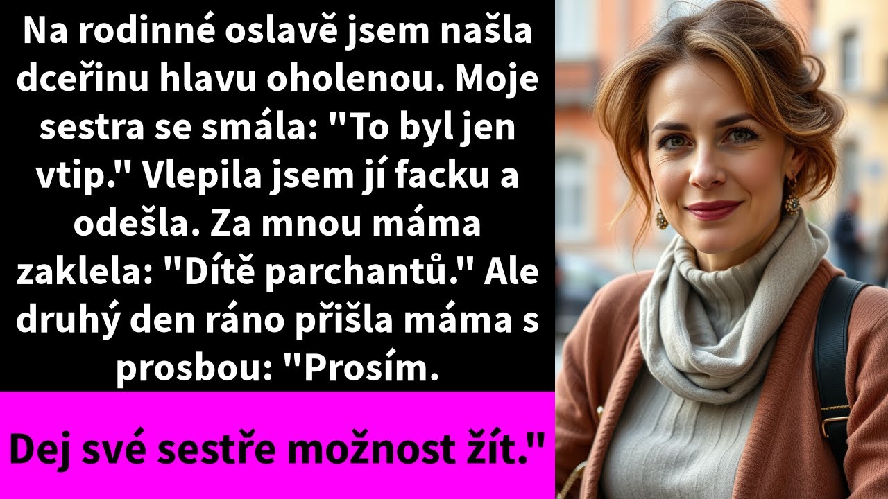 Na rodinné oslavě jsem našla dceřinu hlavu oholenou. Moje sestra se smála: 