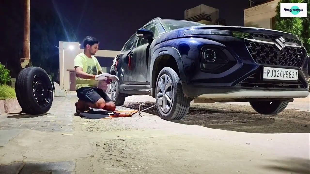 Marui suzuki Fronx tire replacement #marutisuzuki