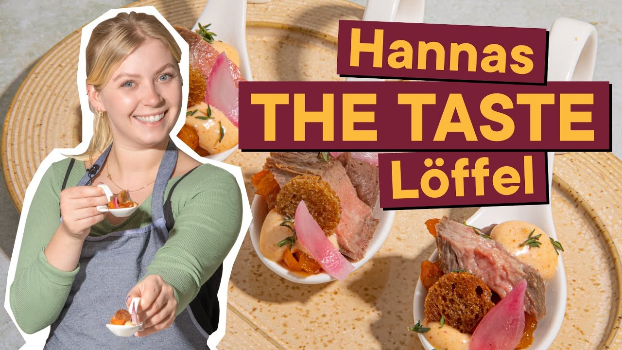 Hannas Löffel aus THE TASTE - der perfekte Bissen | Rezept für Flanksteak & Paprika-Aprikosen-Relish