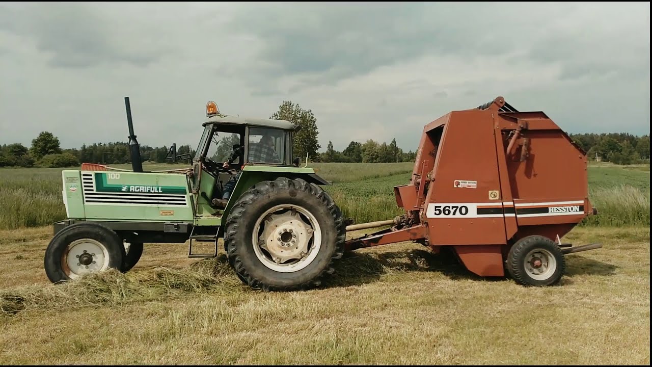 Belowanie siana 2020 Fiat Agrifull 100 & hesston 5670