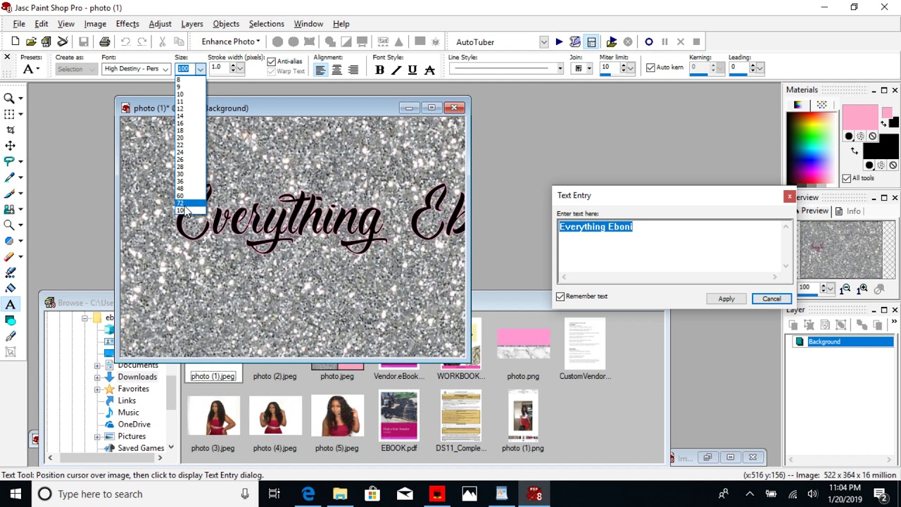 How I Create My Glitter Text/Logo