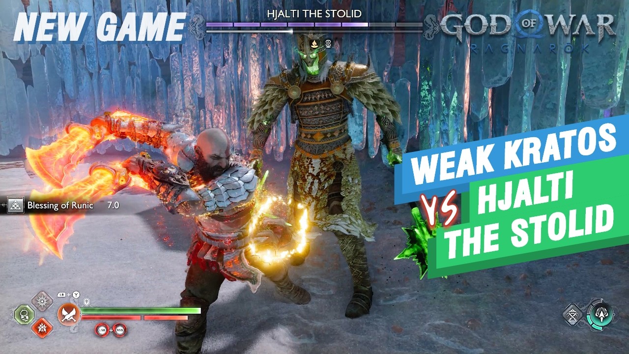 Hjalti the Stolid Boss Fight God of War Ragnarok | New Game - No Damage