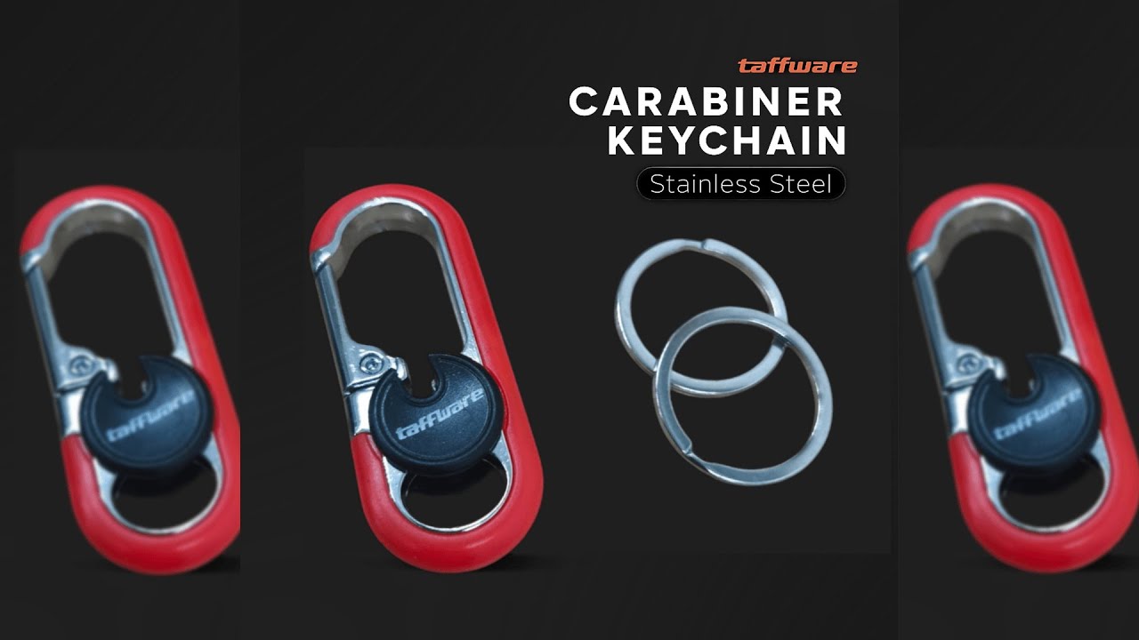 Taffware Gantungan Kunci Carabiner Keychain Clip Stainless Steel - 7CHZIPOR