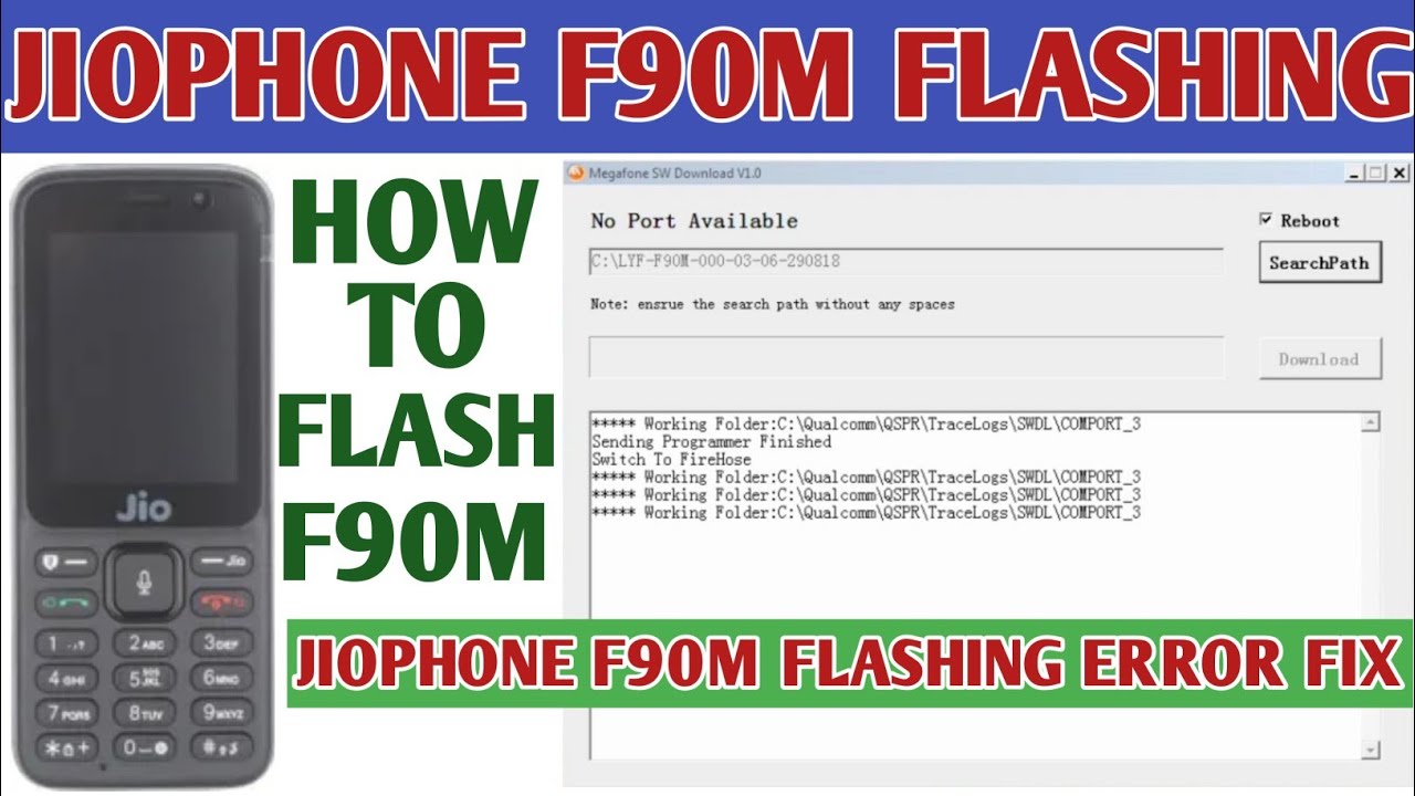 How to Flash Jio Phone F90M | Jio Phone F90M Flashing Error than Hard Reset