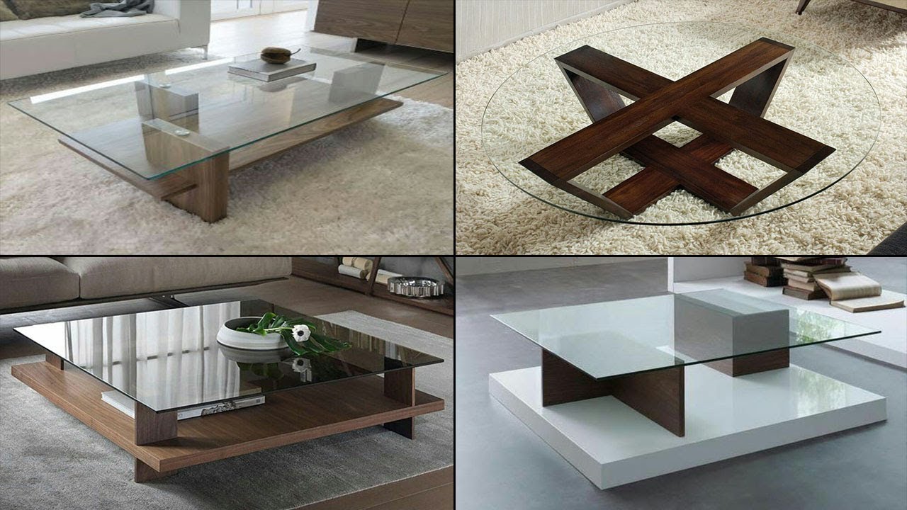 Wooden Centre Table Designs With Glass Top