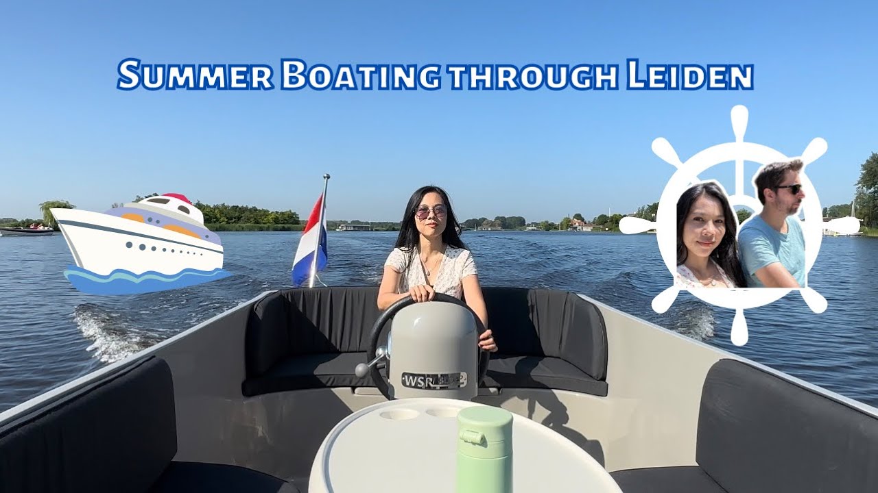 SUMMER BOATING Di BELANDA || Discover Leiden from the water by Boat Canal