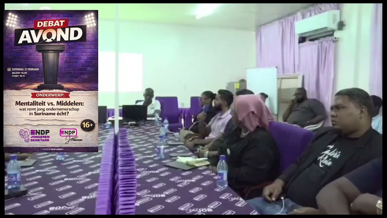 Debat Avond NDP Jongeren Denktank | Wat remt jong ondernemerschap in Suriname? 