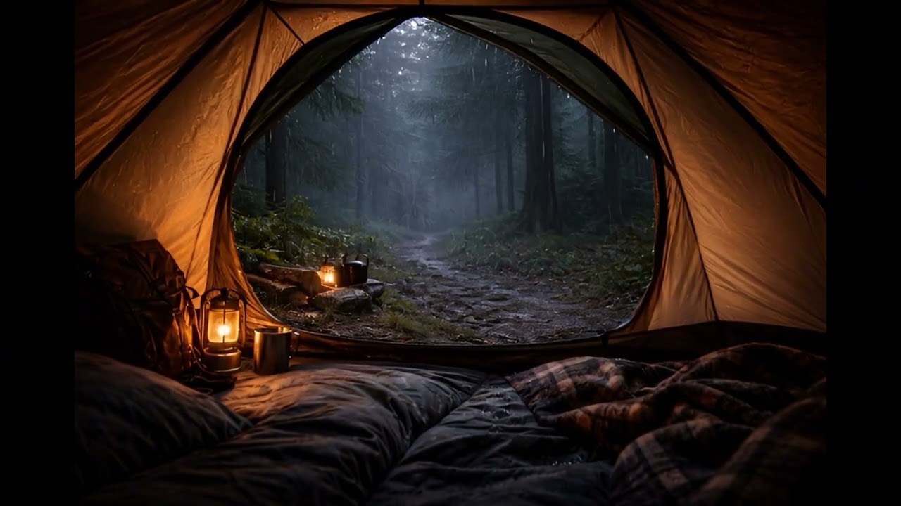 6 HOURS Forest Rain Sounds 🌧️ Cozy Camping in a Tent | Deep Sleep, Relax, Focus