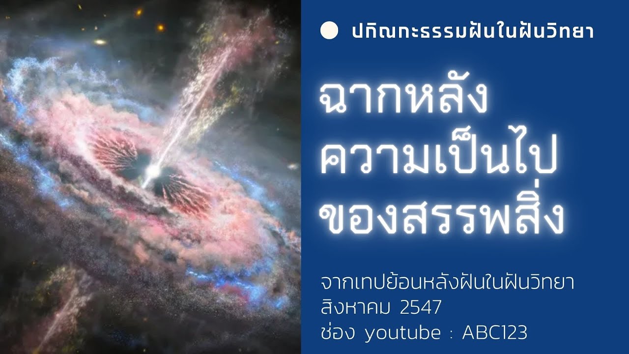 ฉากหลังความเป็นไปของสรรพสิ่ง ,วิชชาธรรมกาย lปกิณกะธรรมฝันในฝันวิทยาl สิงหาคม 2547