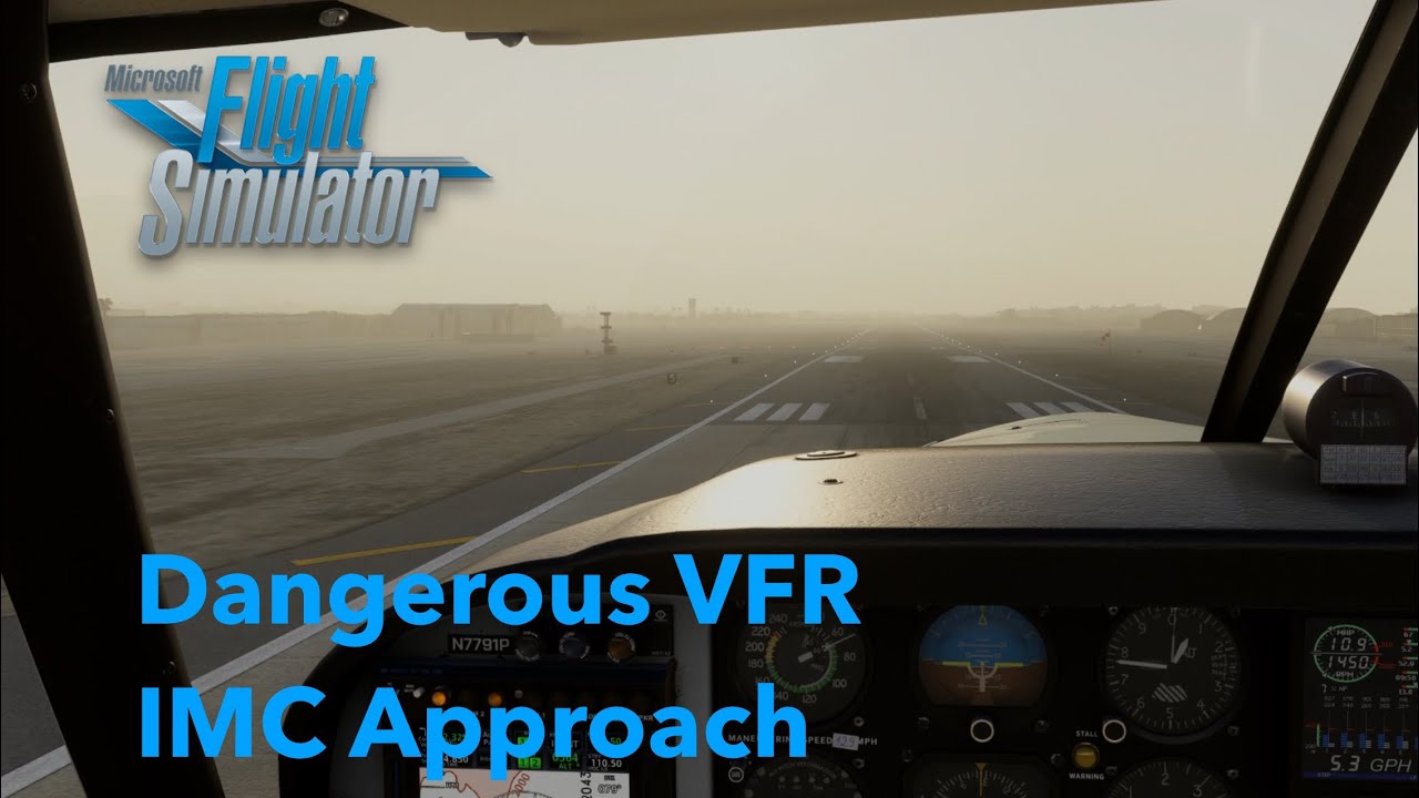MSFS - VFR IMC Approach into Burbank (KBUR)