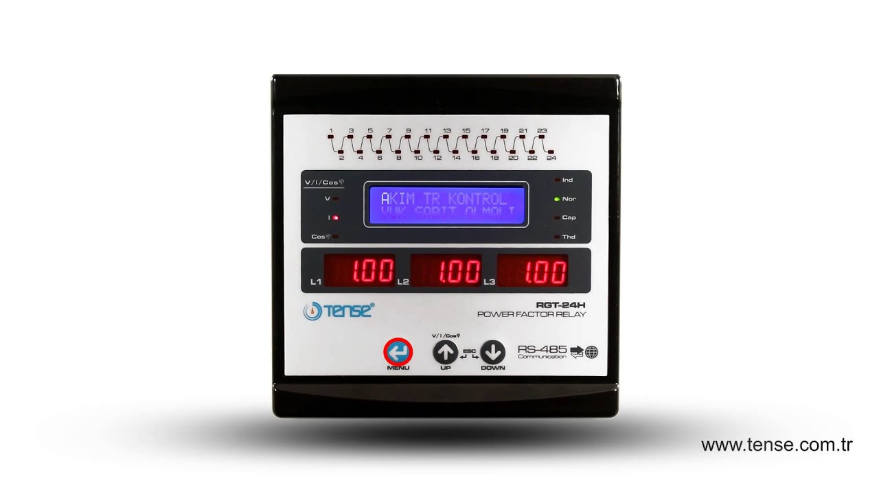 Tense RGT24-H - Reaktif Güç Kontrol Rölesi Kurulum