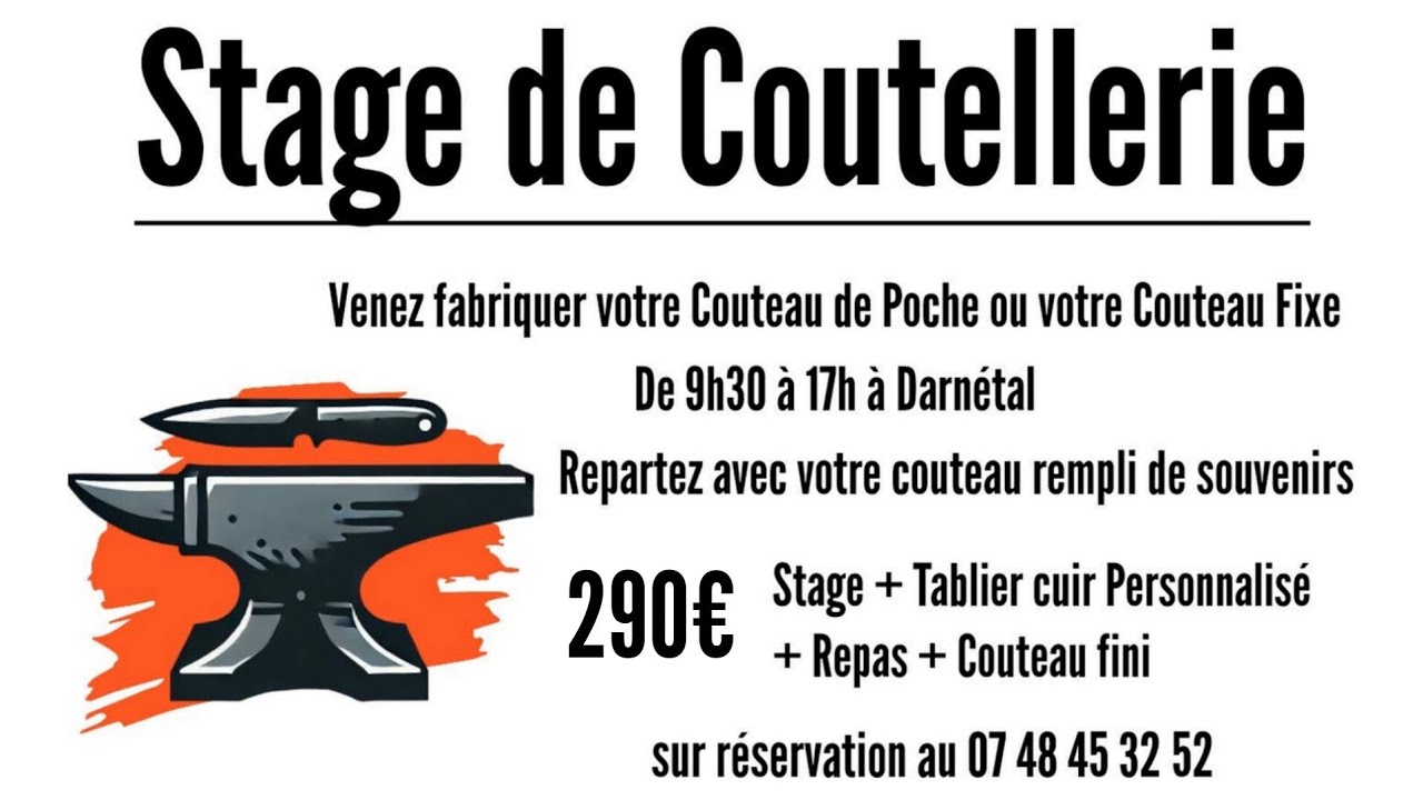 Fabriquez votre couteau Normand - Stage de Coutellerie à Rouen  - La Coutellerie La Queue de Vache