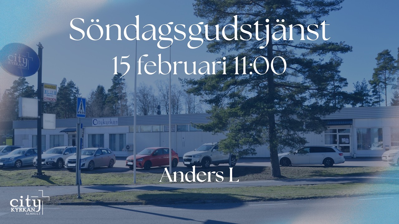 Gudstjänst i Citykyrkan Älmhult, med Anders och Elisabeth.